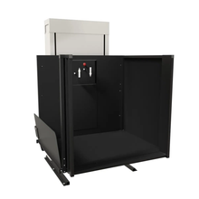Load image into Gallery viewer, Wheelchair Lift with 90-degree entry exit platform and tower on the left